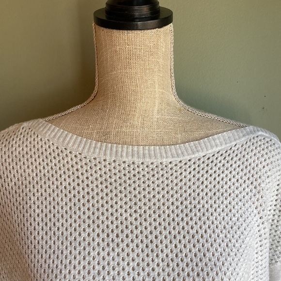 Rebecca Taylor white mesh long sleeve top - Picture 2 of 8